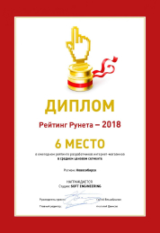 Рейтинг рунета 2018: 6 место